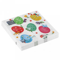 Салфетки бумажные "Bouquet Home Collection Classic" 33х33см, 3-х слойные, 20 штук в упаковке, 100% целлюлоза, "Акварельные яйца" (Россия)