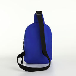 Сумка-слинг на молнии TEXTURA, наружный карман, синяя