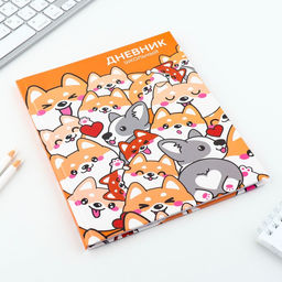 Дневник школьный 1-11 класс универсальный «Обаятельные корги», твердая обложка 7БЦ, глянцевая ламинация, 40 листов