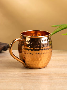 Кружка рельефная, 13×8×9.5 см, медь