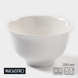 Салатник фарфоровый Magistro Бланш, 220 мл, d=10 см, цвет белый  фото 5