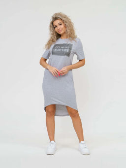 Платье женское, цвет серый черный