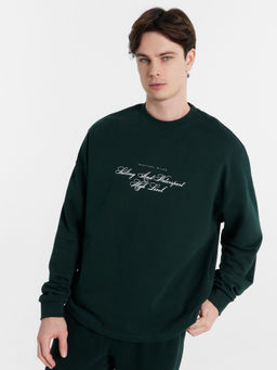 Свитшот Mark Formelle зеленый из хлопка