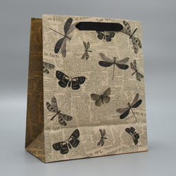Пакет крафтовый вертикальный Бабочки, 23 х 27 х 11,5 см - Дарите счастье фото 3