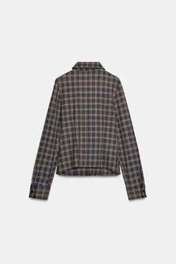 FITTED CHECK SHIRT - Zara фото 3