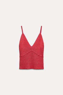 KNIT V-NECK TOP - Zara фото 17