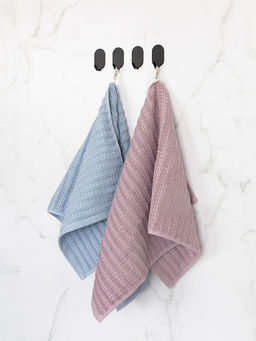 Набор кухонных полотенец 34x70, 2 шт лавандовый, серый хлопок