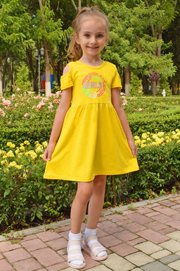 Платье детское желтое