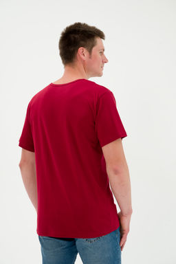 Футболка мужская из кулирки бордо