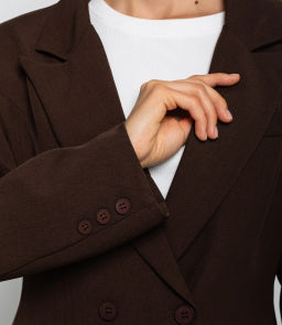 Жакет #КТ20723, тёмно-коричневый