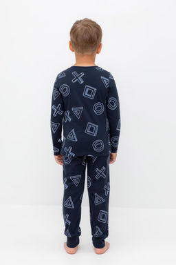 К 1561/индиго,объемные фигуры пижама дет