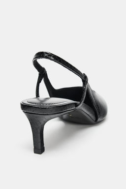TEXTURED SLINGBACK SHOES - Zara фото 9