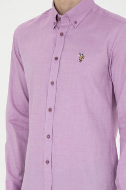 Erkek Violet Uzun Kollu Basic G_mlek