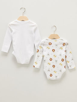 Uzun Kollu Bask?l? Unisex Bebek ??t??tl? Body 2li - Waikiki фото 2