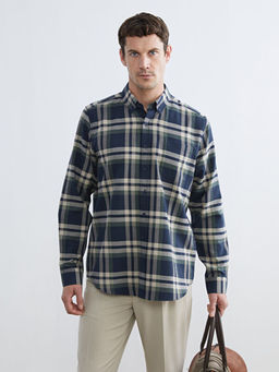 Regular Fit Uzun Kollu Ekose Erkek G?mlek