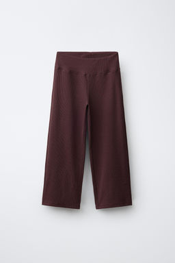 CONJUNTO RIB TOP Y PANTALON STRAIGHT / Marr?n - Zara фото 6