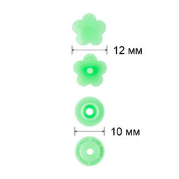 Кнопка Micron POM-12 FL Кнопки пластиковые пластик d 12 мм 15 шт. № 009 салатовый