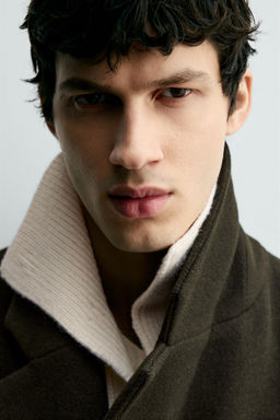 DOUBLE-BREASTED WOOL COAT WITH BELT - Zara фото 5