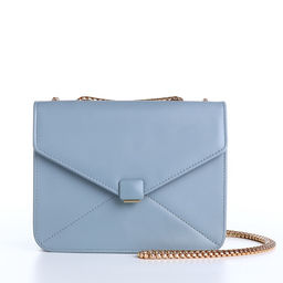 Сумка женская мессенджер на магните, 20×6×13 см, голубая