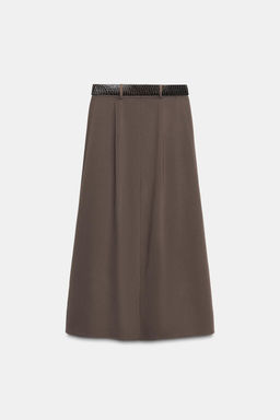 CAPE MIDI SKIRT WITH BELT - Zara фото 7