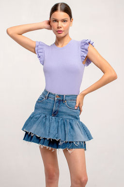 Арт. 3401/1 Футболка женская 42-50 (5 шт) Цвет:сиреневый