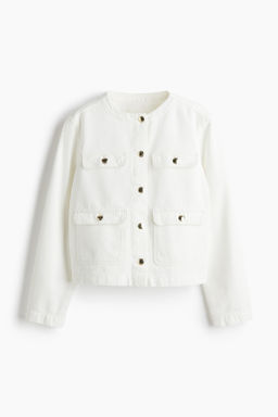 Chaqueta denim sin cuello