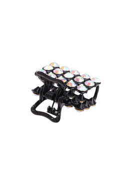 Цена за 6 шт. Крабик для волос «Классик», 2.5 см, чёрный