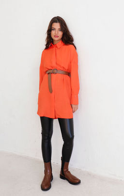 Базовая удлинённая рубашка свободного силуэта - Martichelli фото 38