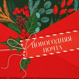 Коробка подарочная новогодняя складная «Новогодняя почта», 16 х 23 х 7.5 см