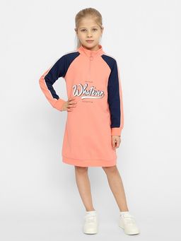 CRB wear/CWJG 63358-28-342 Платье для девочки,коралловый/Ex.Cherubino