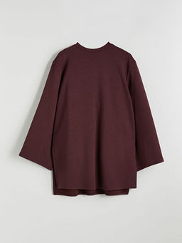 Bisiklet Yaka Oversize Kad?n Sweatshirt Tunik