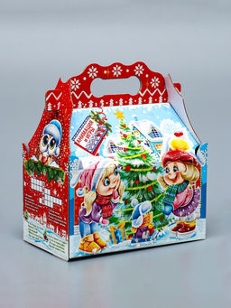 Цена за 2 шт. Подарочная новогодняя коробка «Встреча у елки», ларец 20×12×17 см