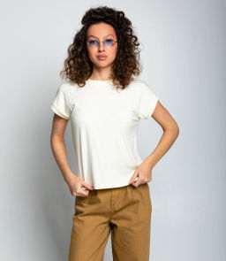 Футболка #КТ1016 (1)-1, кремовый