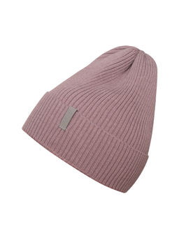 Шапка вязаная пудра