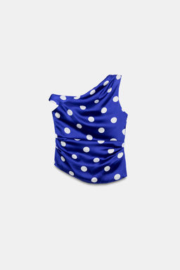 TOP LUNARES LAZO / Azul / Blanco