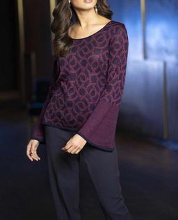 Пуловер, бордовый