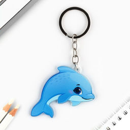 Цена за 2 шт. Брелок для ключей детский «Дельфин», 3,5 х 10 см
