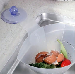 Фильтр-воронка для мусора и отходов в раковину, 18,5х12,5х15,5см, ПВХ, складная, на присоске, цвета микс, в п/эт упаковке (Китай) - Домашняя мода фото 7