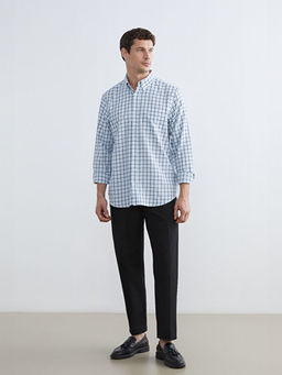 Regular Fit Ekose Gabardin Erkek G?mlek