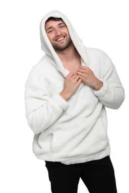Толстовка/ХУДИ мужская из верблюжьей шерсти оверсайз HOT TREND (с капюшоном, цвет Camel) цвет КОРИЧНЕВЫЙ - Woollamb фото 18