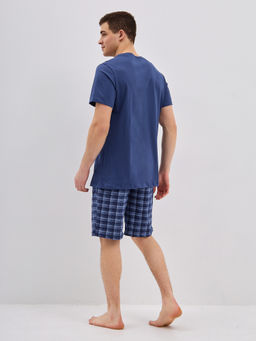 Пижама мужская кулирка с шортами ЧЕЛСИ ИНДИГО - Domtrik фото 7