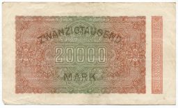 Банкнота 20000 марок 1923 года Германия