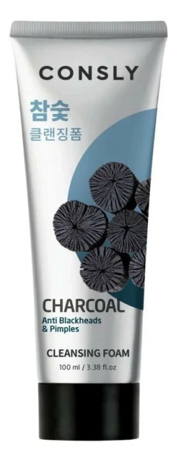 Charcoal Pore Clay Cleansing Foam - Противовоспалительная очищающая пенка для лица с порошком древесного угля, 100 мл