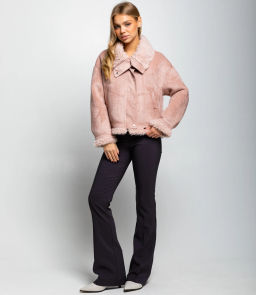 Дублёнка #КТ7580 (1), пудровый - Dommod фото 4