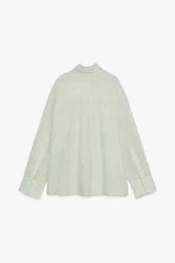 OVERSIZE STRIPED SHIRT - Zara фото 18
