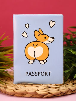ОБЛОЖКА ДЛЯ ПАСПОРТА "Cute corgi", плотность 600 мкм