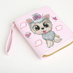 Кошелёк для девочки «Щеночек», на молнии, розовый