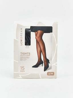 15 Denye Mat Puantiyeli Kad?n K?lotlu ?orap