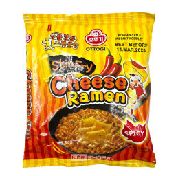 Лапша б/п сырный острый рамен стир-фрай Stir Fry Cheese Ramen Ottogi, Корея, 130 г