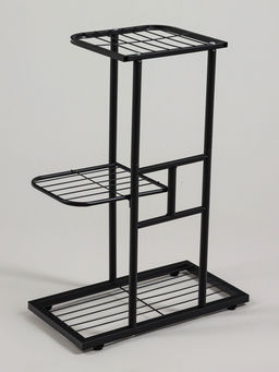Подставка для цветов Greengo, 3 полки, 43×22×57 см, напольная, металл, чёрная